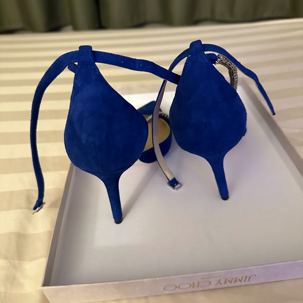 ❌ SOLD ❌ - 100% Auth- NEW Jimmy Choo Blue Talika Heels - size 38/7 - Picture 3 of 4